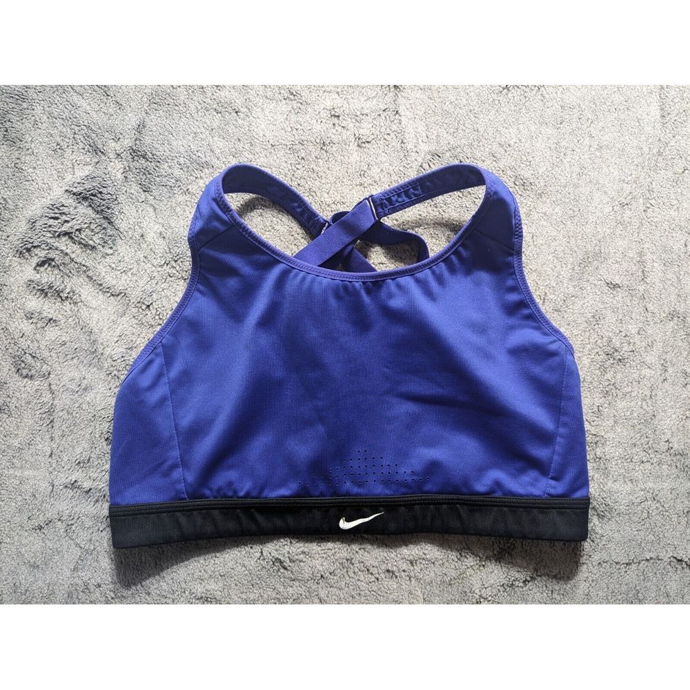 Nike Purple and Black Crossback Sports Bra